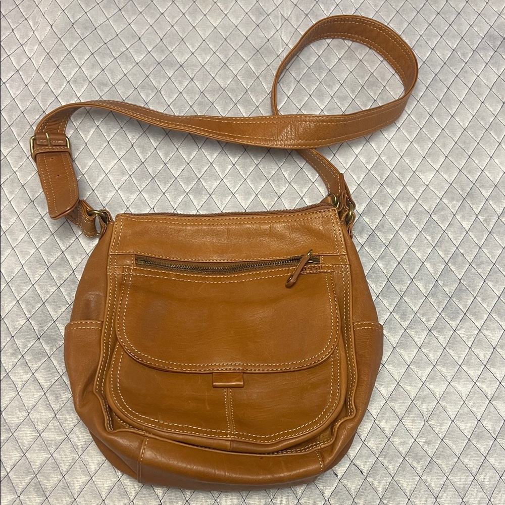 Fossil Tan Crossbody Bag